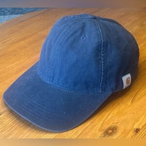 Carhartt Navy Blue Velcro Strapback Hat OSFA